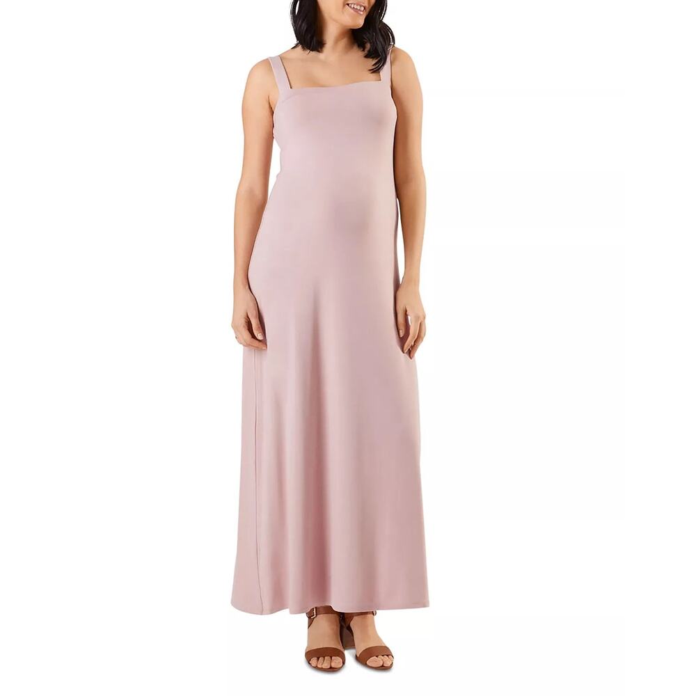 Stowaway Collection Cara Sleeveless Maternity Dress in Pink Sz M